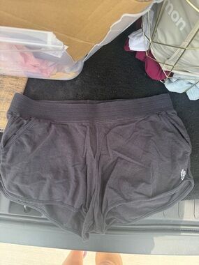 Free People Black Athletic Lounge Shorts with Pockets